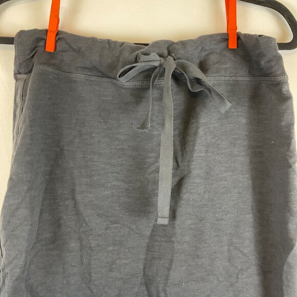 Sundry Knit Skirt 2 Charcoal Gray Drawstring Tie Waist Pencil US M - Picture 2 of 9